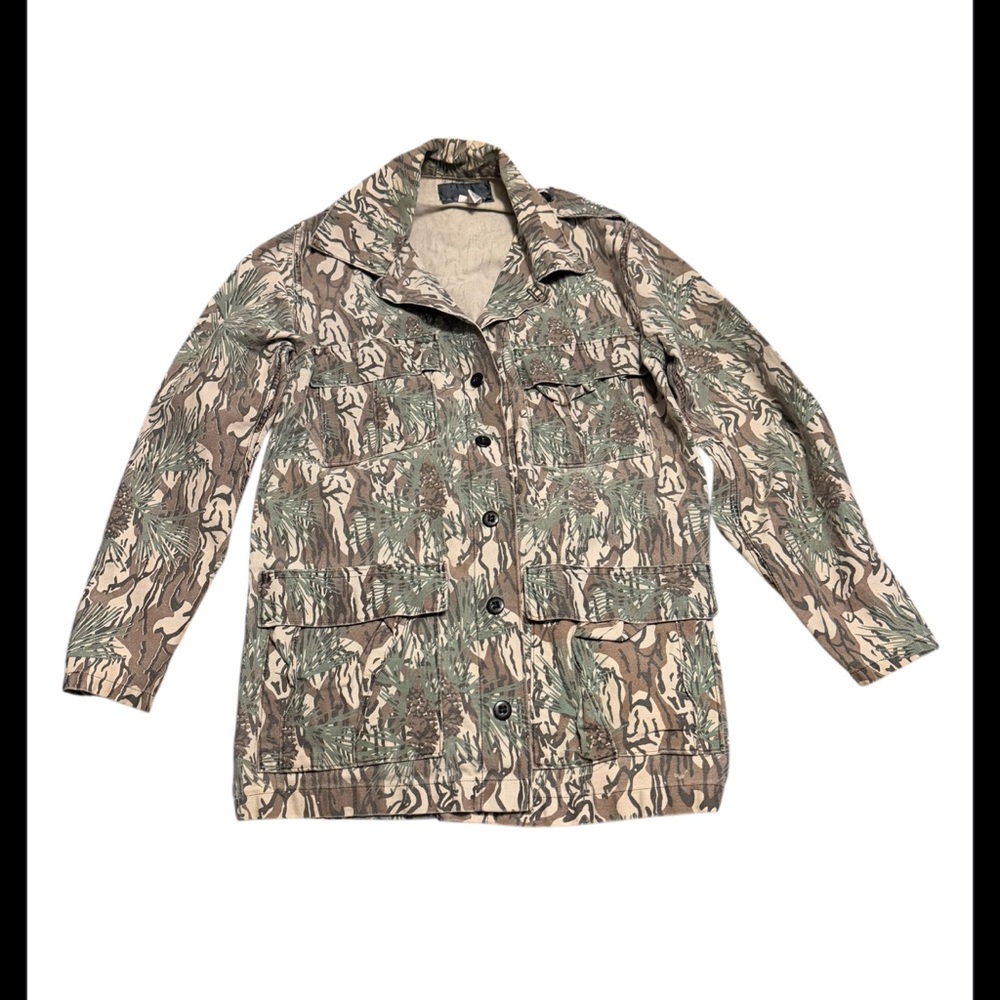 Piney Woods Natural Vintage Camo Field Jacket – Men’s Medium (Unisex)